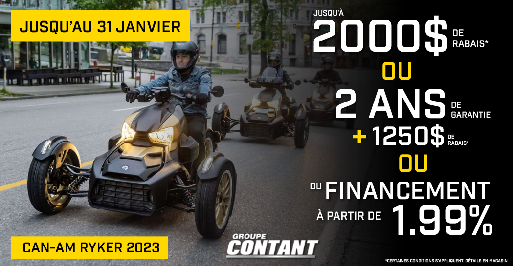 Promotion Ryker 600 2023 fin 31 janvier 