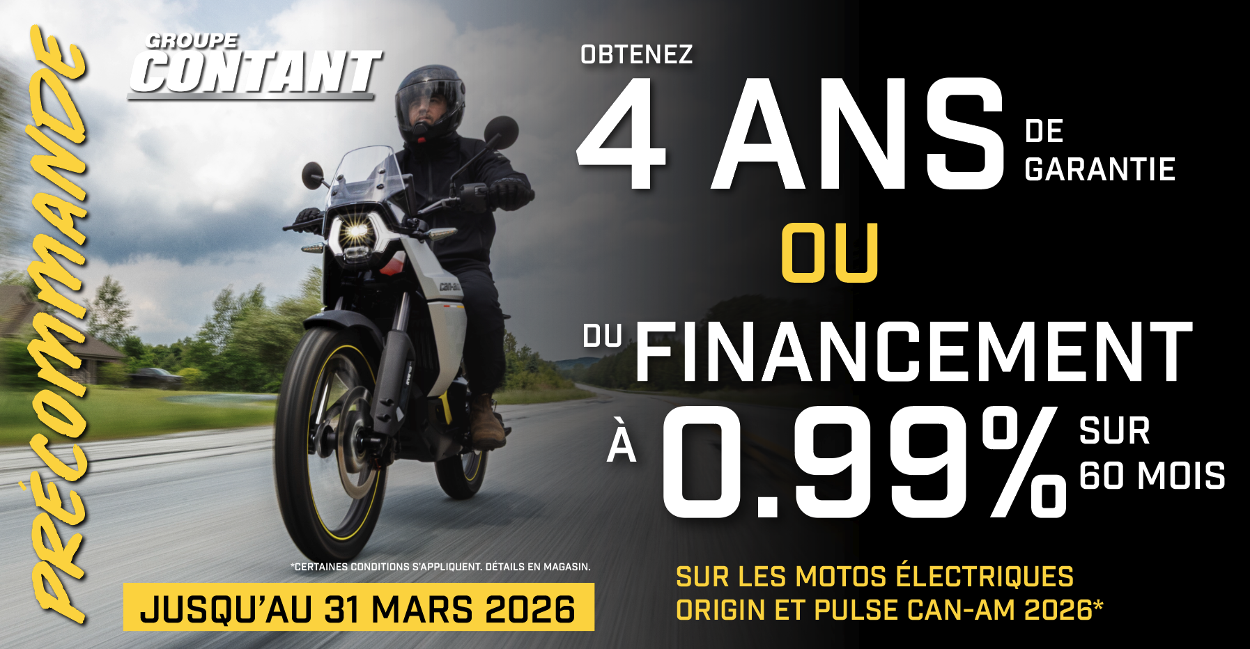 PROMOTION PRÉCOMMANDE MOTO CAN-AM 2026