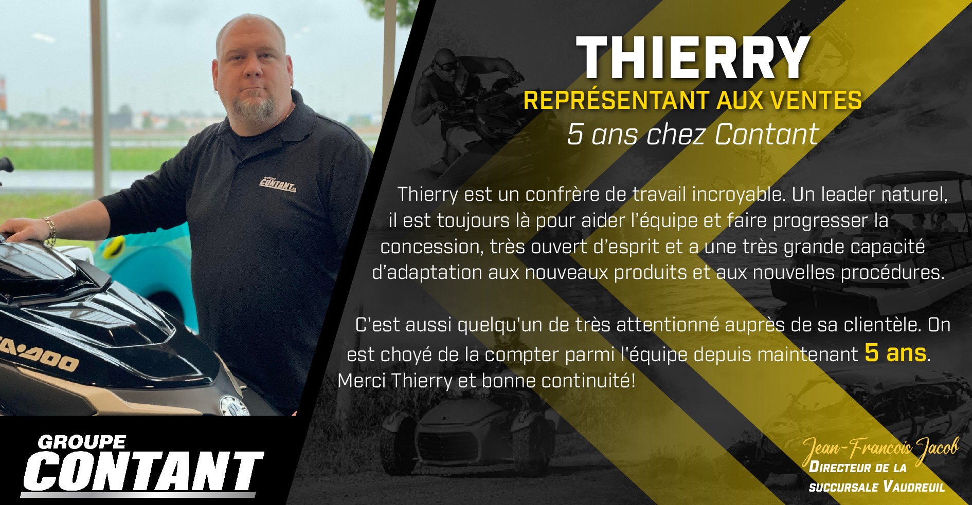 5 ans chez Contant pour Thierry!