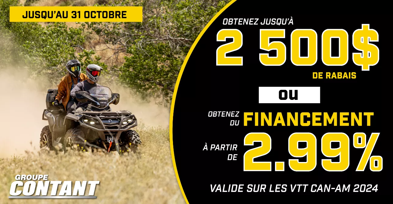 Promotion VTT Can-Am 2024 fin 31 octobre