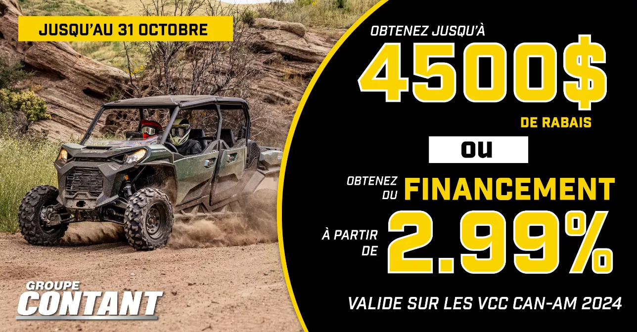 Promotion Can-Am VCC 2024 fin 31 octobre 