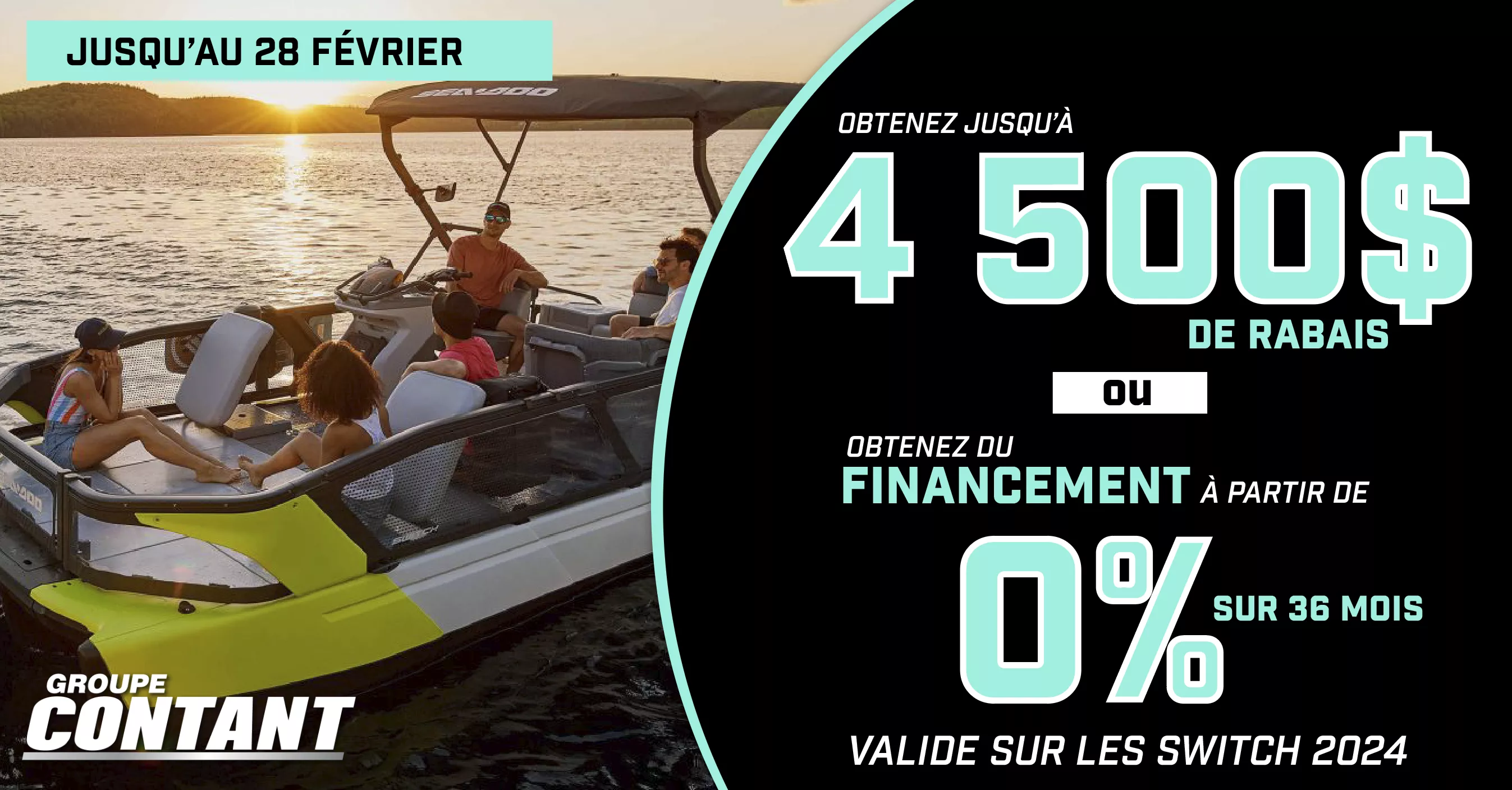 Promotion Sea-Doo Switch 2024 fin 28 février 