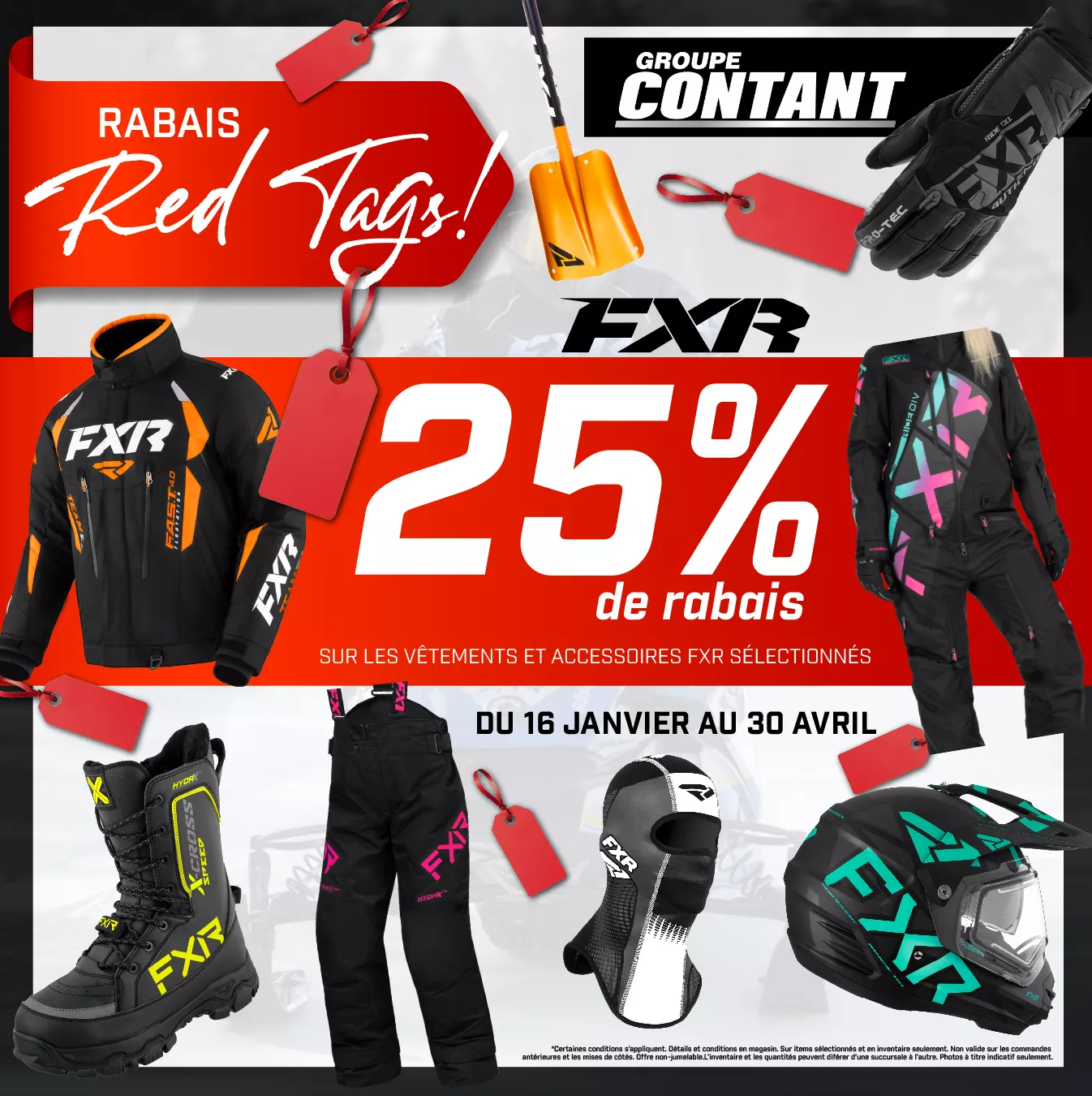 VENTE RED TAG FXR